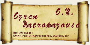 Ozren Matropazović vizit kartica